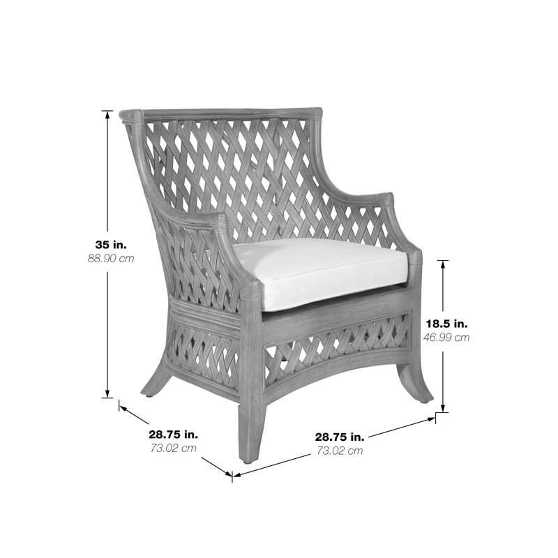 Weldon Upholstered Armchair, Gray Washed