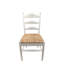 Chaise de salle à manger à dossier échelle classique blanc 16 po avec structure en bois franc durable-90611725