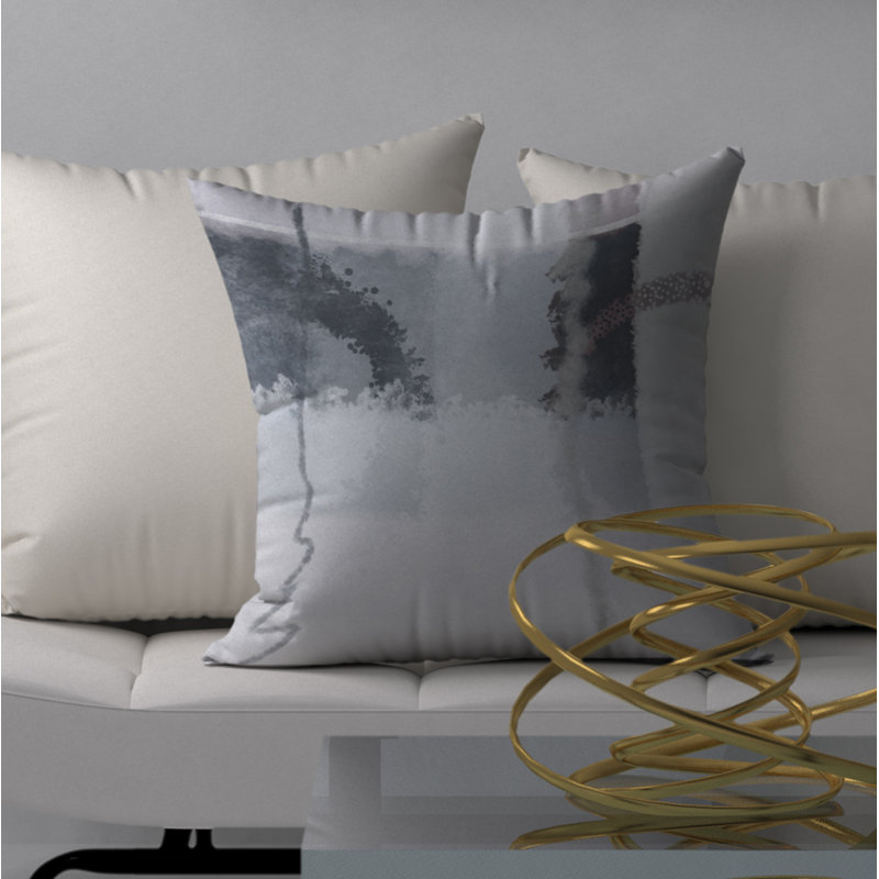 Abstract Reversible Throw Pillow, 18" x 18"