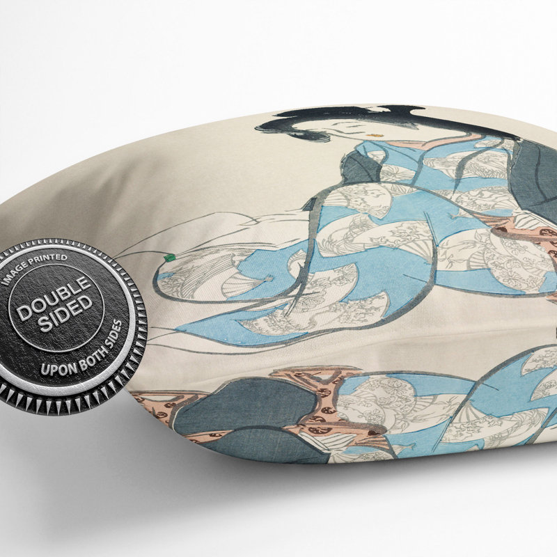 Reading Lady Square Throw Cushion, 40cm H x 40cm W x 15cm D