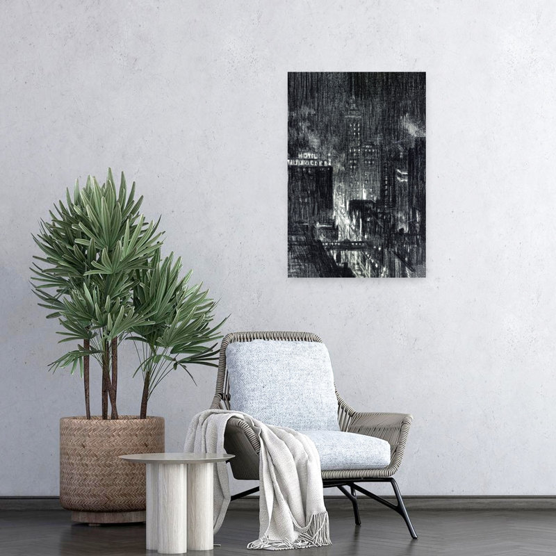 «Manhattan Night», art urbain contemporain abstrait, H 24 po x l 16 po