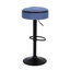 Tabouret de bar 2 en lin bleu - réglable en hauteur, pivotant sur 360 °, avec fonction de rangement pour 2 tabourets pivotants
