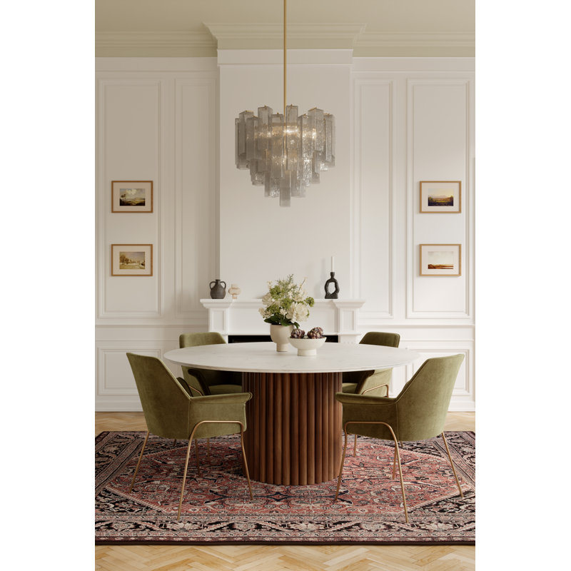 Luminaire suspendu 9 lumières 25,25 po Torvento, Gris