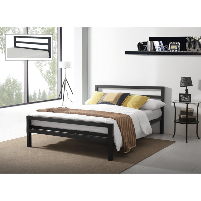 Shakia Bed, Double (4'6), Black