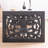 47.2" Solid Black Carved Wood Coffee Table