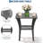 3-Piece Outdoor Swivel Rocker Chairs Set – Washable Cushions & Glass Tabletop for Deck, Patio, Garden-368428424-368428431