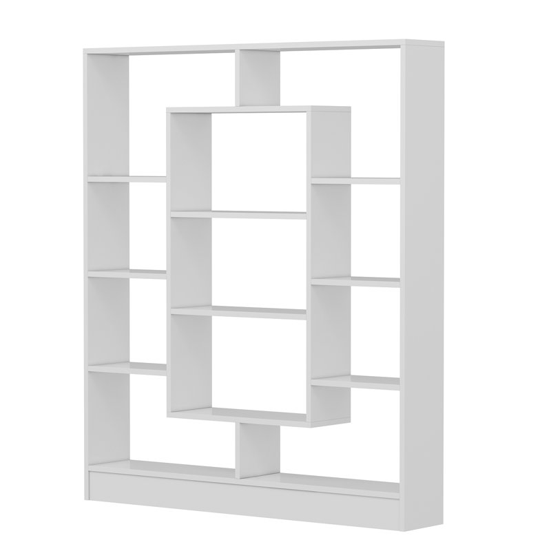 Cilegon 141.8cm H x 130cm W Bookcase, White