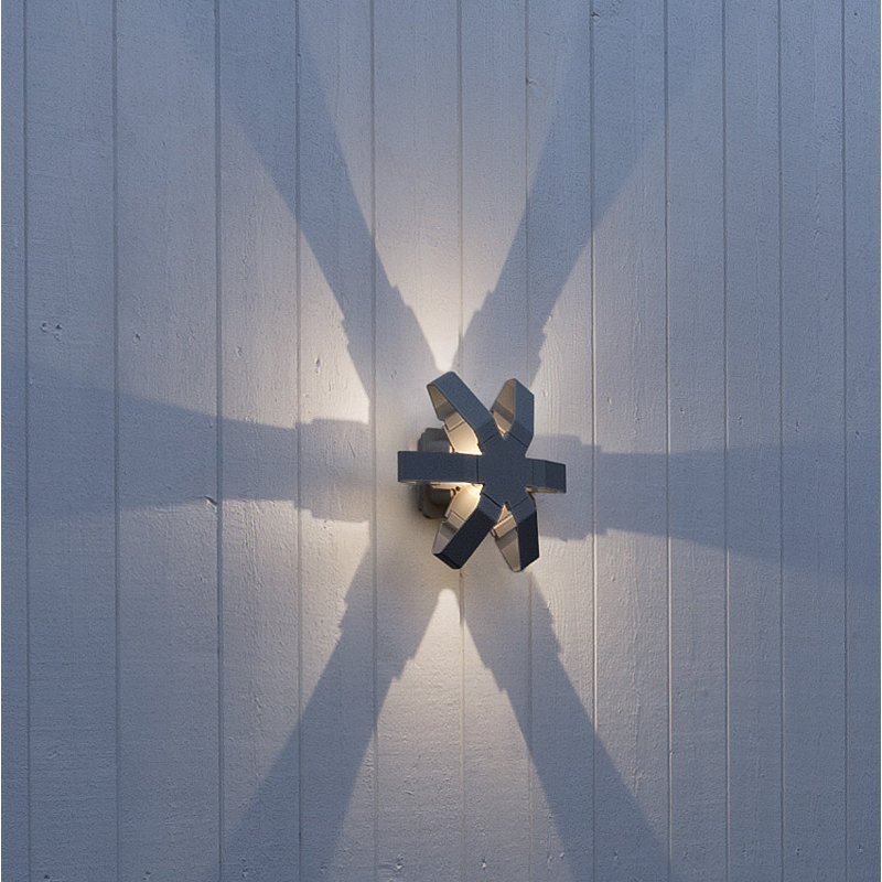 Integrated LED Outdoor Flush Mount, Anthracite