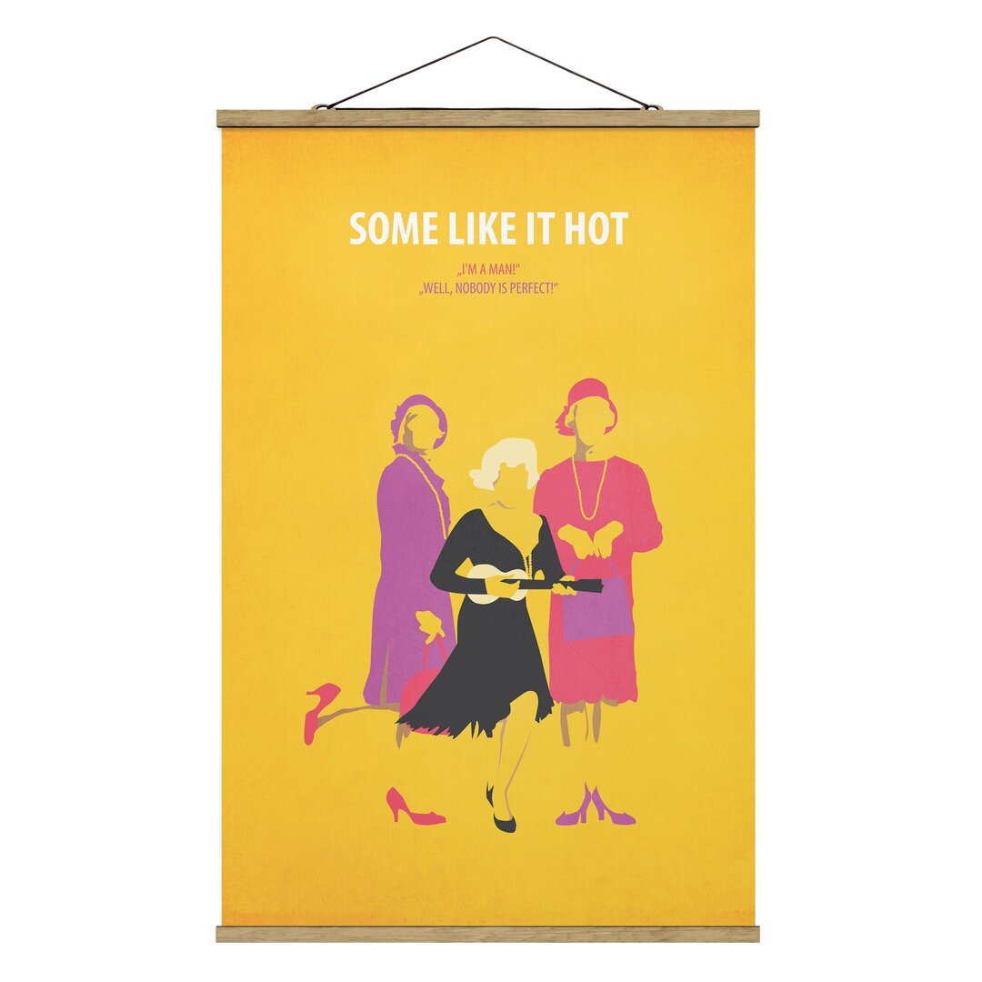 Stoffbild mit Plakatstreifen - Filmplakat Some Like It Hot - Hochformat 3:2