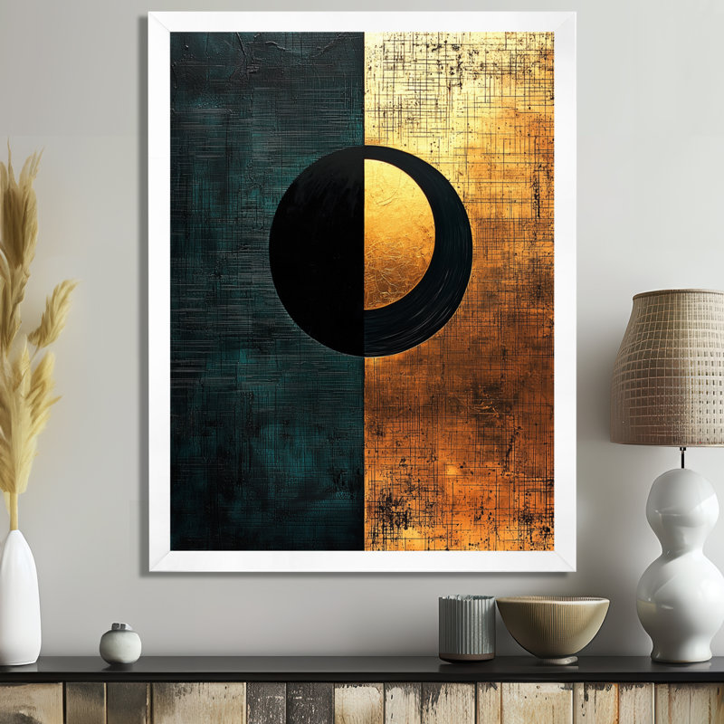 Mischari - Abstract Wall Art Living Room, H 20 po x l 12 po, Reproduction encadrée d'une seule photo, Blanc