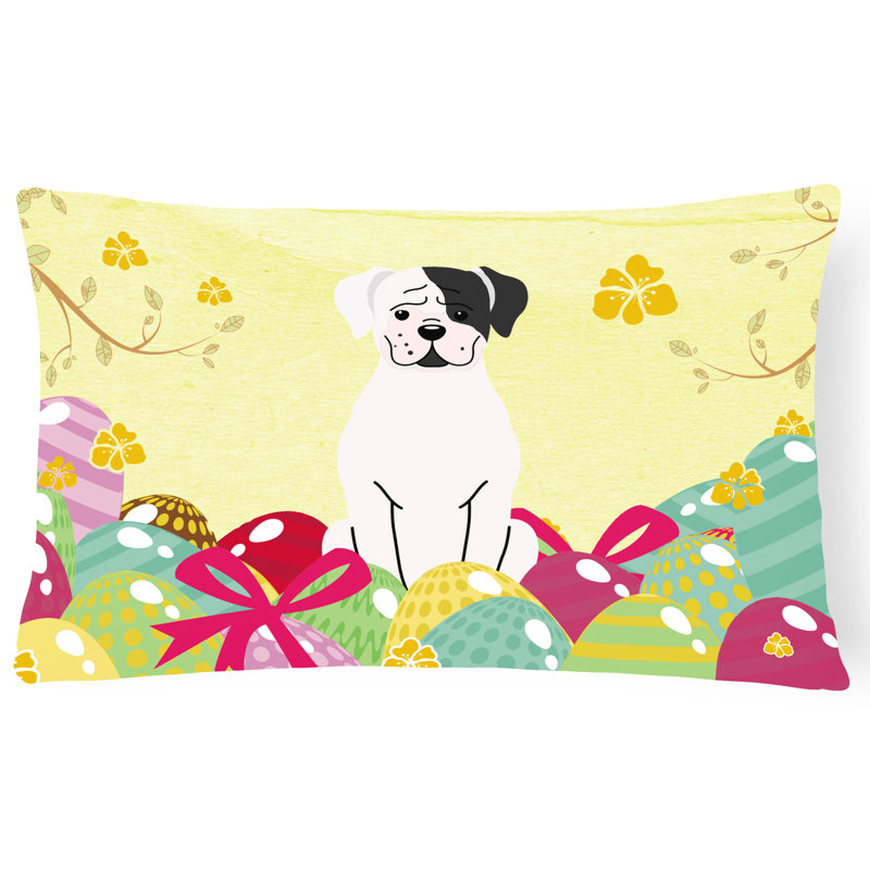 Easter Eggs Outdoor Throw Pillow
