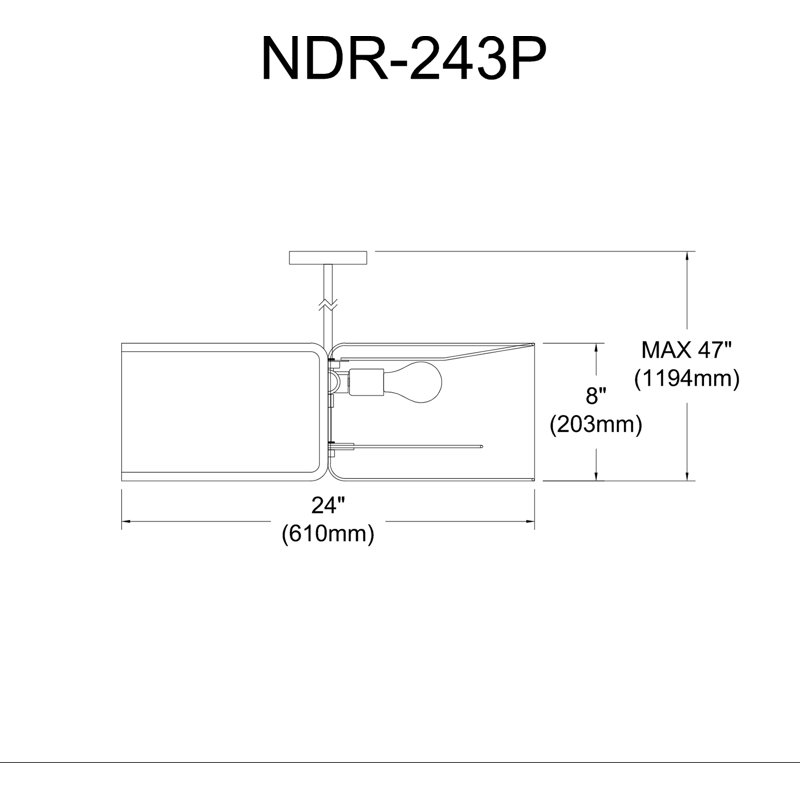 Luminaire suspendu tambour 4 lumières Notched Drum