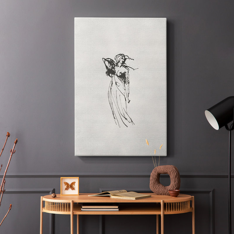 Croquis rétro XCII - galerie Cavas, H 27 po x l 18 po
