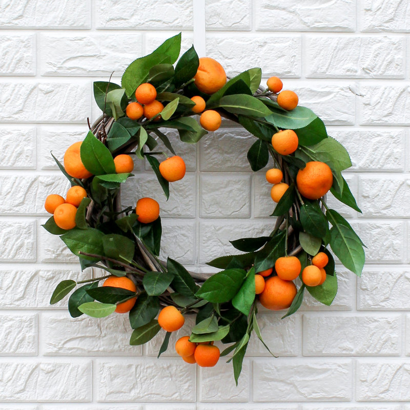 Couronne de 18 po, Vert / orange