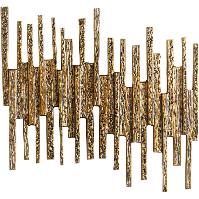 Ledger Glam Abstract Aluminum Wall Decor, 21.5" H x 23" W x 1.25" D