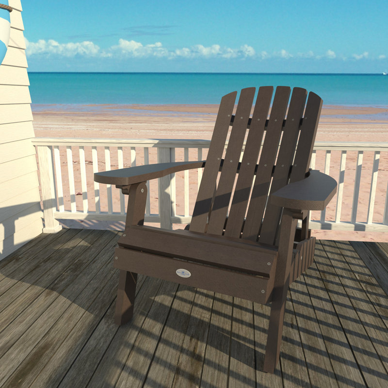 Chaise Adirondack pliante et inclinable Middiler, Brun