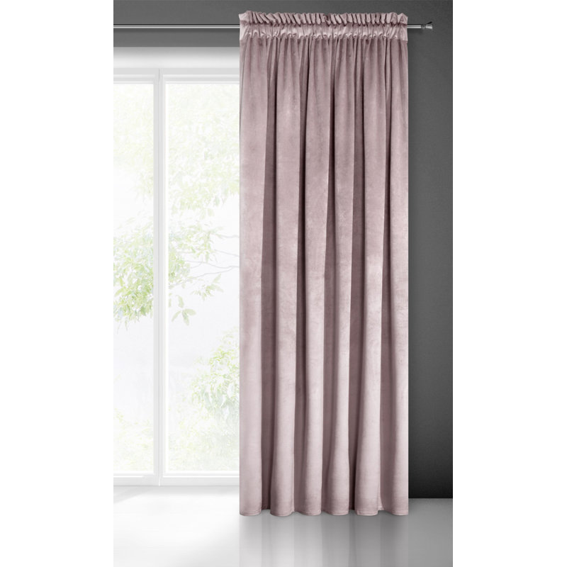 Abdihafid Eyelet Blackout Thermal Single Curtain, Pink