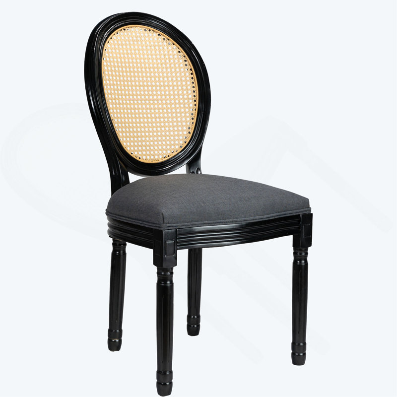Ensemble de 2 chaises de salle à manger French Country, Gris foncé