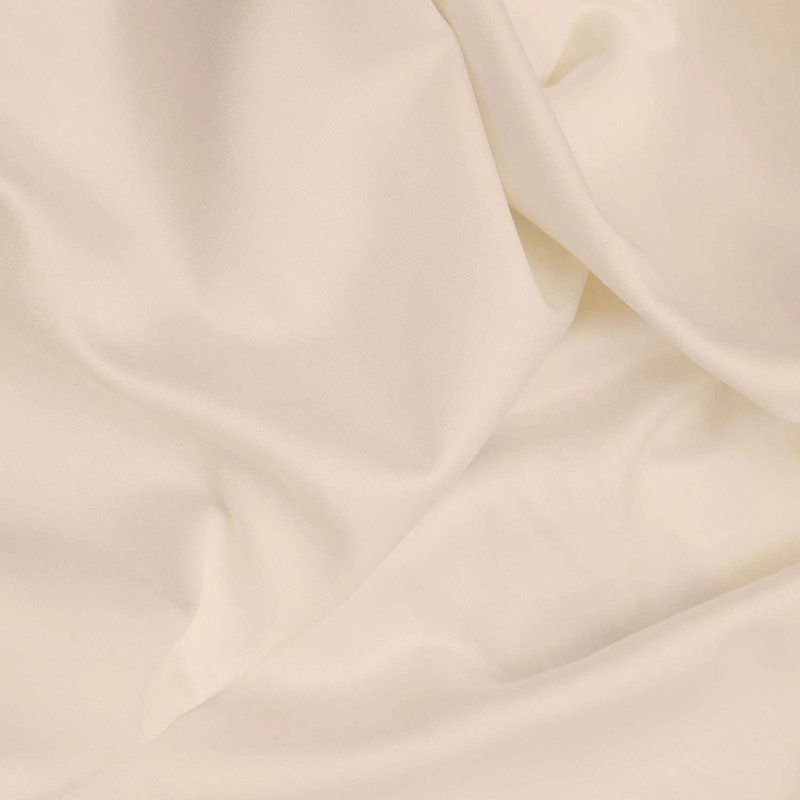 Luxurious Satin King Quilt Cover Set, 100% Cotton, Cream Color | Duvet Cover 102.4 x 86.6 inches & 2 Pillowcases 19.7 x 31.5 inches | 210 Thread Count, Button Closure, Machine Washable for Easy Care