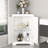 White Corner Storage Cabinet With Adjustable Shelf And 2 Doors - For Bathroom, Kitchen, Living Room Tempting Option Freestanding Ideal For Organization