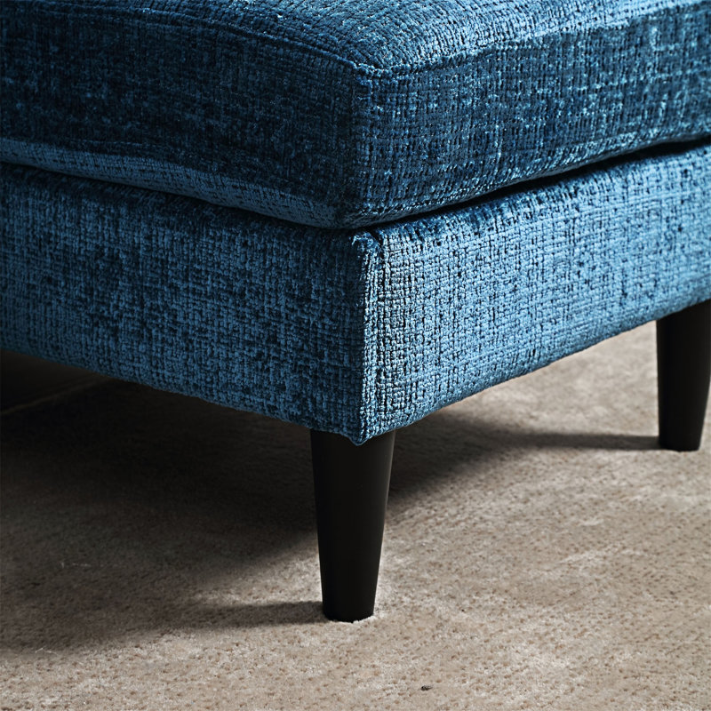 Adylynn Upholstered L-Shaped Sectional, Teal Chenille