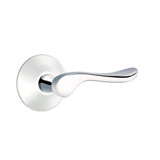 Luzern Wave/Drop Privacy (Bed & Bath) Door Lever with Round Rosette