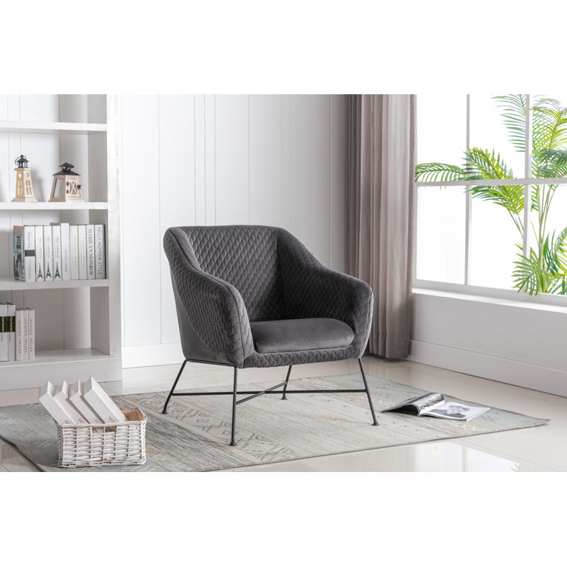 Velvet Armchair, Cinder