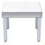 Table basse en verre moderne à la mode avec miroir, table de cocktail facile à assembler avec design en cristal et pieds à hauteur réglable