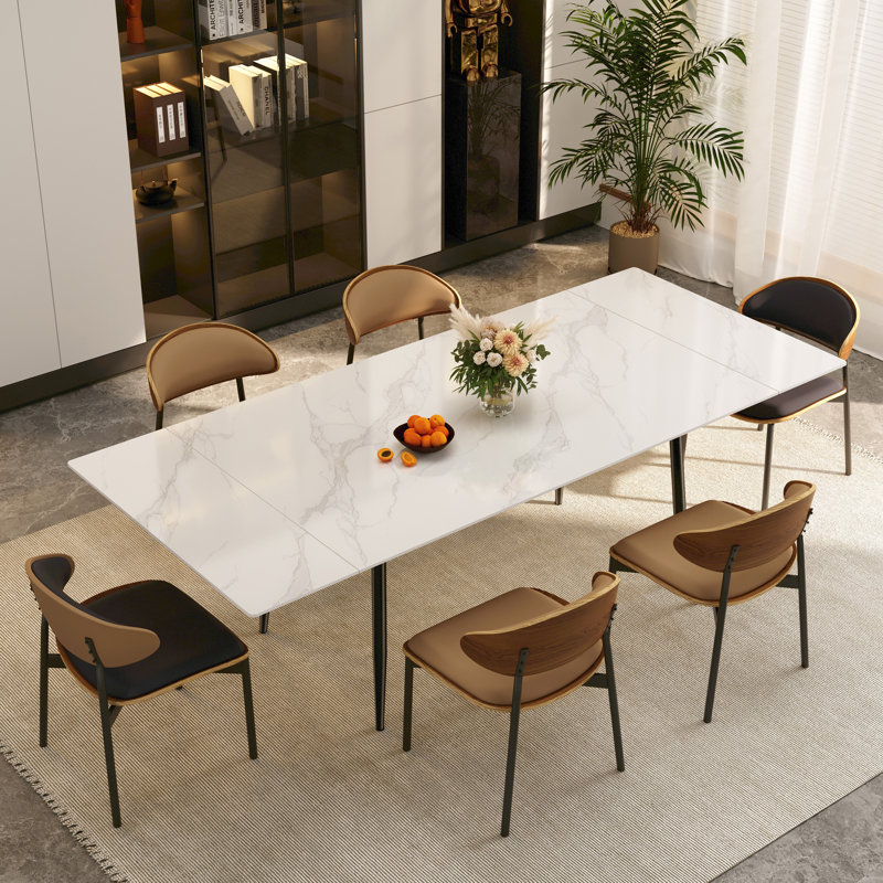 Knighton Sintered Stone Dining Table And Chair Set, Black, 11 Pieces: Table, 10 Chairs