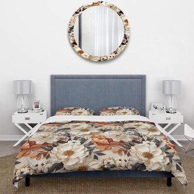 Ensemble de housse de couette Boho Earthy Blooms Poppies Bloom
