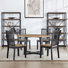 Lixy Magnolia 54" Round Wood Dining Set
