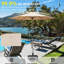 Parasol d'extérieur polyvalent pour divers environnements, assurant protection solaire et durabilité