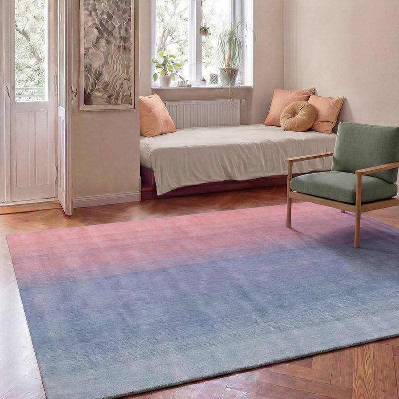 Sunset Hand-loomed Wool Rug, Rectangle 9' x 12'