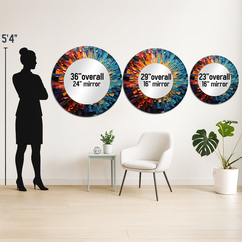 Coloré disque vinyle mosaïque I - disques vinyle, 23 po x 23 po
