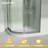 36 In. D X 36 In. W X 4 In. H Center  Drain Single Threshold Sector Shower Base