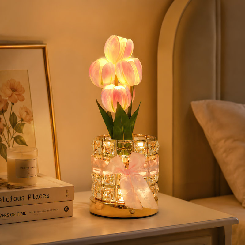 Lampe de table Tulip Flower Crystal