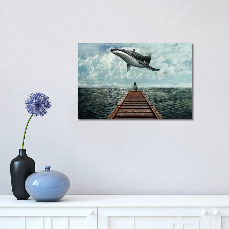 «Pier» par Transparent - reproduction d'art, Non mat, Toile tendue, H 12 po x l 18 po x 1,5 po