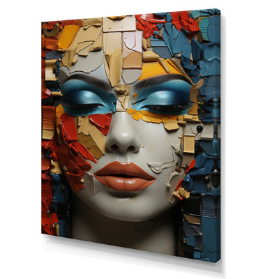 Glam Harmonious Cubist Woman Portrait II - art mural mode