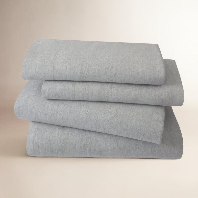 Cotton Blend Flannel Fitted Sheet, Queen Fitted Sheet