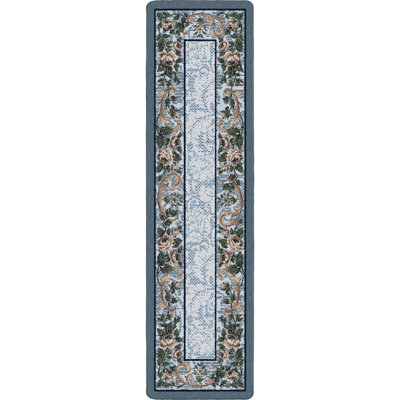 Innovations Rose Damask Lapis Area Rug