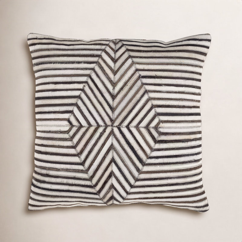 Coleridge Reversible Throw Pillow, Pillow Cover Only - No Insert, Dark Brown/Cream Stripped