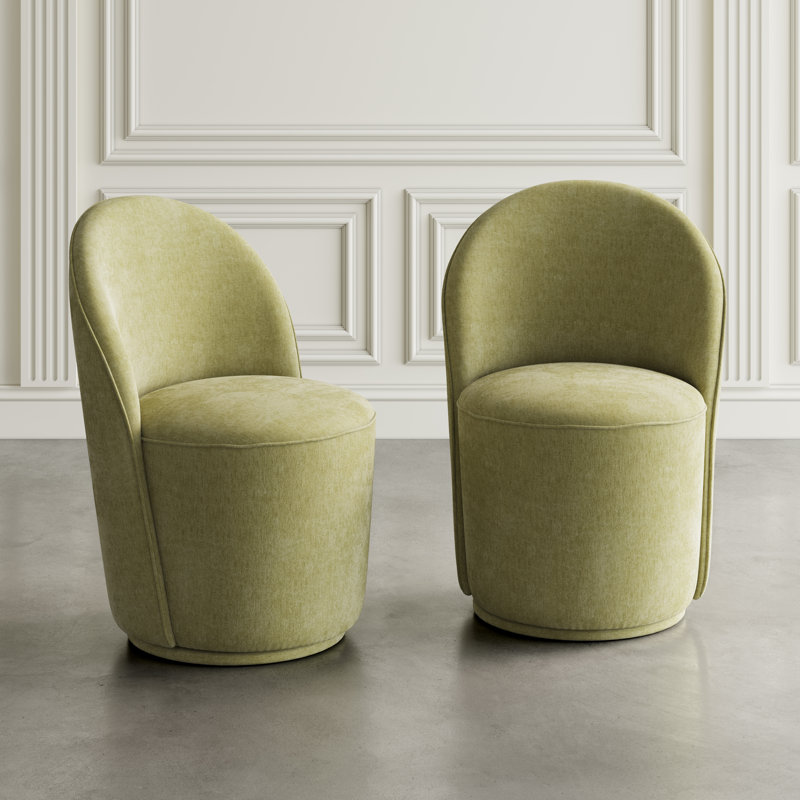Chaise pivotante rembourrée Kadlec, Vert