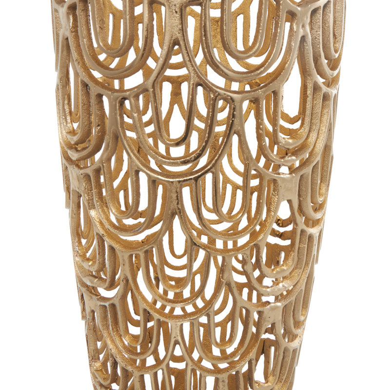 Vase de plancher Gathel, Or, H 25,1 po x l 9,45 po x P 9,5 po