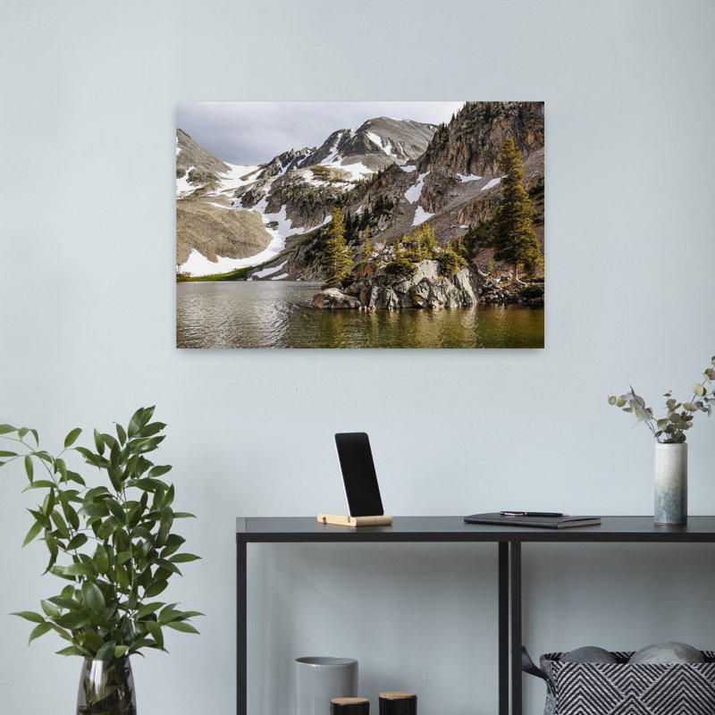 Contemporary Art Modern Serene Tranquil Forest Landscape Wall Art by Del Mundo Portraits - Wrapped Canvas Print