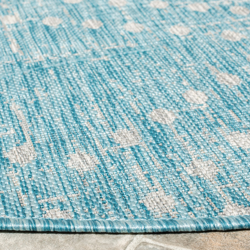 Tapis d'intérieur / extérieur Sharri Performance Southwestern, Rond 6 pi 7 po