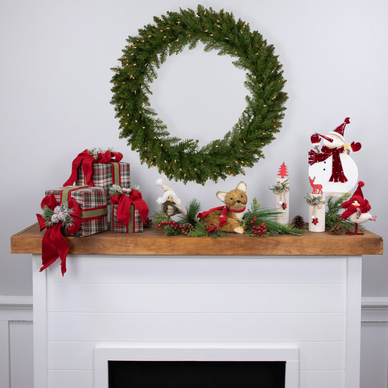 Guirlande de Noël artificielle pré-éclairée en pin, 7 po x 36 po