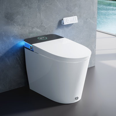 HOROW T38P Smart Bidet Toilet with Auto Open/Close Lid, Heated Seat, Warm Dryer, Foam Shield, ADA Chair Height and Auto Flush