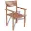 Fauteuil de patio en teck empilable Kratzerville