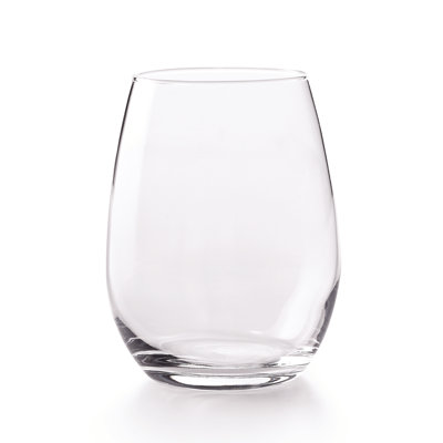 Hidayaah 14.8782oz. 100% Glass Stemless Wine Glass Set