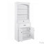 Armoire de rangement pour salle de bain avec deux portes, tiroirs et tablette réglable